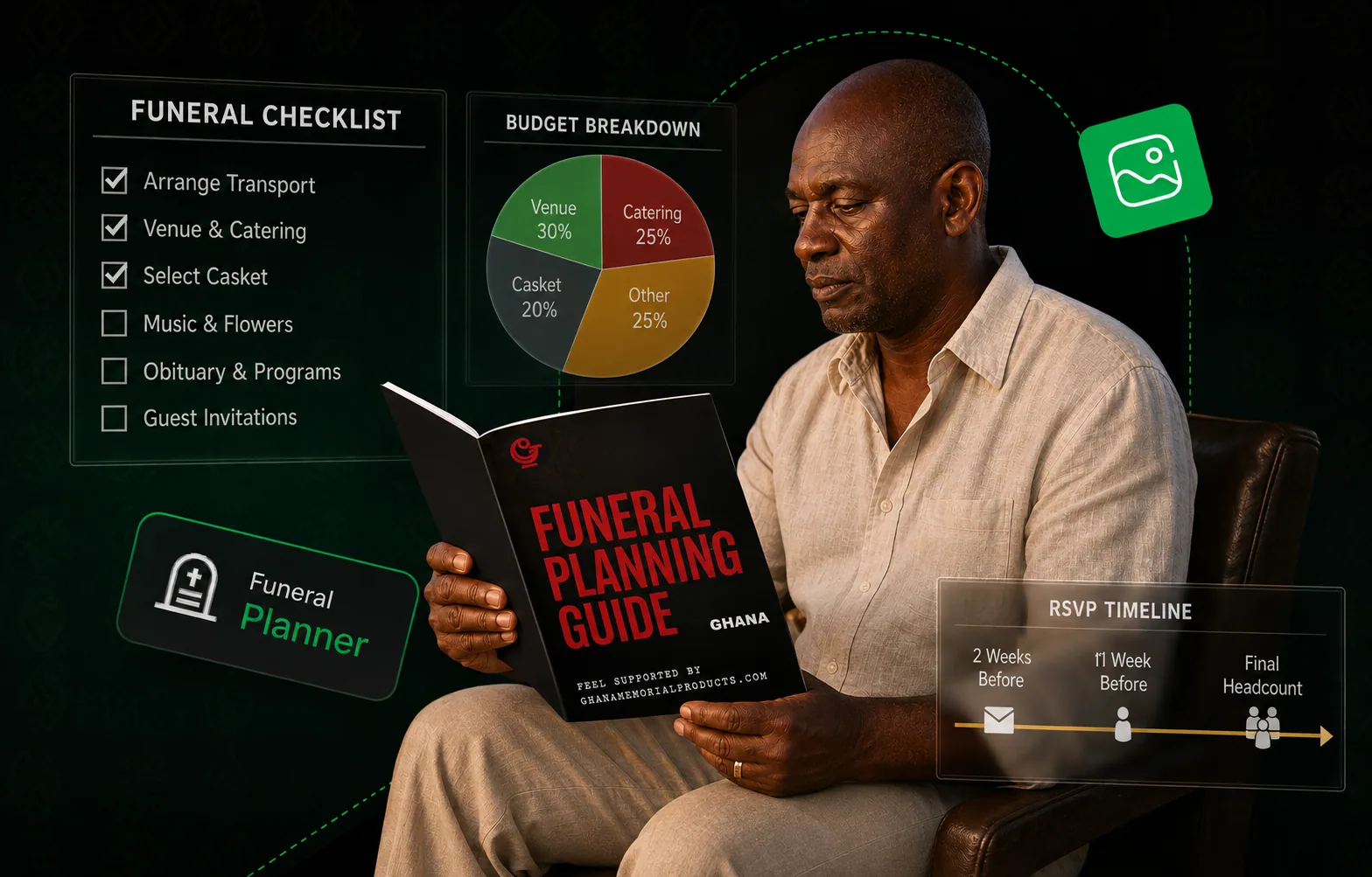 Free Funeral Planner tools from Ghana Memorial Products