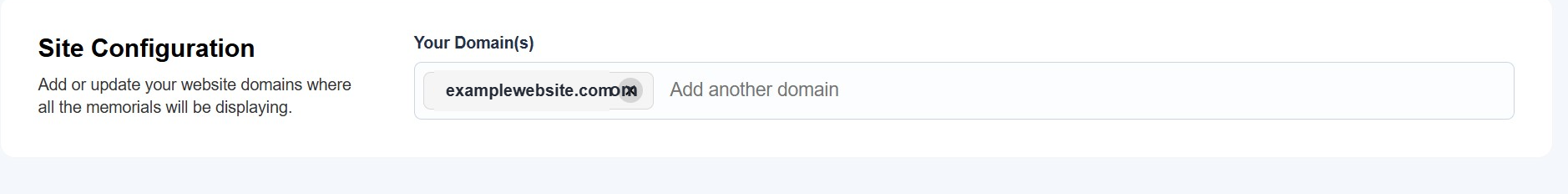 Site Configuration — Your Domain(s)